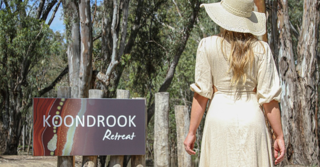 Koondrook Retreat entrance for a great luxury holiday